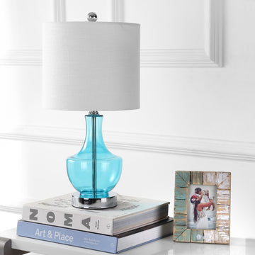 Colette 20" Mini Glass LED Table Lamp - JONATHAN Y